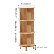 Montessori Bookcase 6 options 360° Rotatable Wood Bookcase - Space-Saving Book Storage Shelf