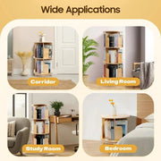 Montessori Bookcase 6 options 360° Rotatable Wood Bookcase - Space-Saving Book Storage Shelf