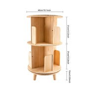 Montessori Bookcase 6 options 360° Rotatable Wood Bookcase - Space-Saving Book Storage Shelf