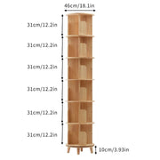 Montessori Bookcase 6 options 360° Rotatable Wood Bookcase - Space-Saving Book Storage Shelf