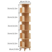 Montessori Bookcase 6 options 360° Rotatable Wood Bookcase - Space-Saving Book Storage Shelf