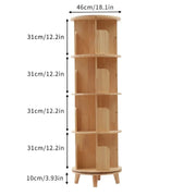 Montessori Bookcase 6 options 360° Rotatable Wood Bookcase - Space-Saving Book Storage Shelf
