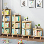 Montessori Bookcase 6 options 360° Rotatable Wood Bookcase - Space-Saving Book Storage Shelf