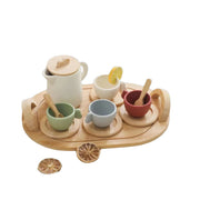 Montessori Tea Party Set - Silicone & Wooden Play Toy