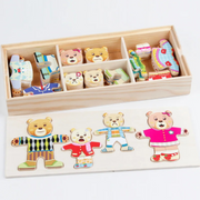 Animal Dress-Up Wooden Puzzle – Early Education Jigsaw Game for Kids