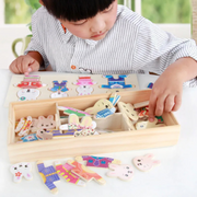Animal Dress-Up Wooden Puzzle – Early Education Jigsaw Game for Kids