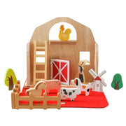 Montessori Wooden Farm Set - Toddler Pretend Play Toy