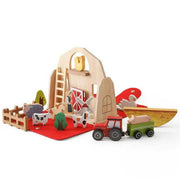 Montessori Wooden Farm Set - Toddler Pretend Play Toy