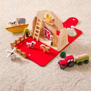Montessori Wooden Farm Set - Toddler Pretend Play Toy