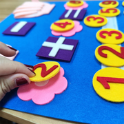 Montessori Counting & Math Busy Board - Early Education Felt Toy for Kids