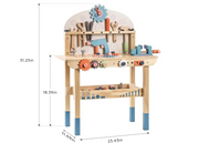 Montessori Kids Tool Bench Set  Large Wooden Work Bench Construction Toys 41 Pieces Kid Toys Tool Set  for Boys Girls Age 3+