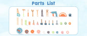 Montessori Kids Tool Bench Set  Large Wooden Work Bench Construction Toys 41 Pieces Kid Toys Tool Set  for Boys Girls Age 3+