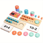 Montessori Wooden Ten Frame Set - Math Toy for Preschool