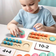 Montessori Wooden Ten Frame Set - Math Toy for Preschool