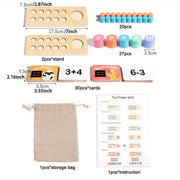 Montessori Wooden Ten Frame Set - Math Toy for Preschool