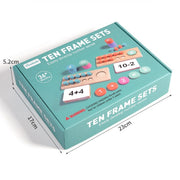 Montessori Wooden Ten Frame Set - Math Toy for Preschool