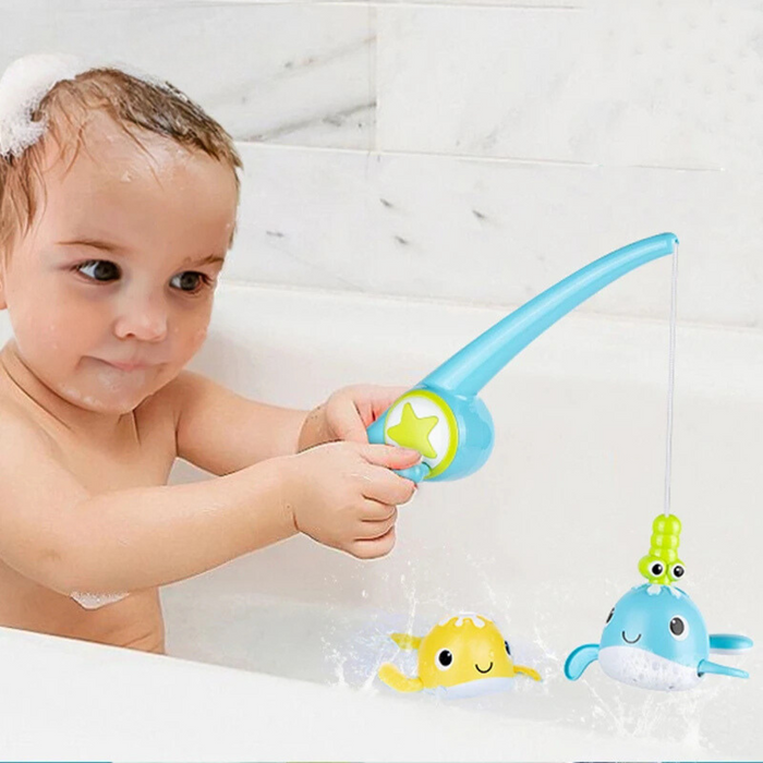 Montessori Magnetic Whale Fishing Bath Toys – Fun Pool & Bathtub Game for Toddlers