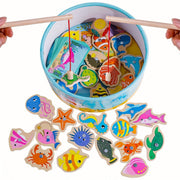 Montessori Wooden Fishing Game – Fine Motor Toy