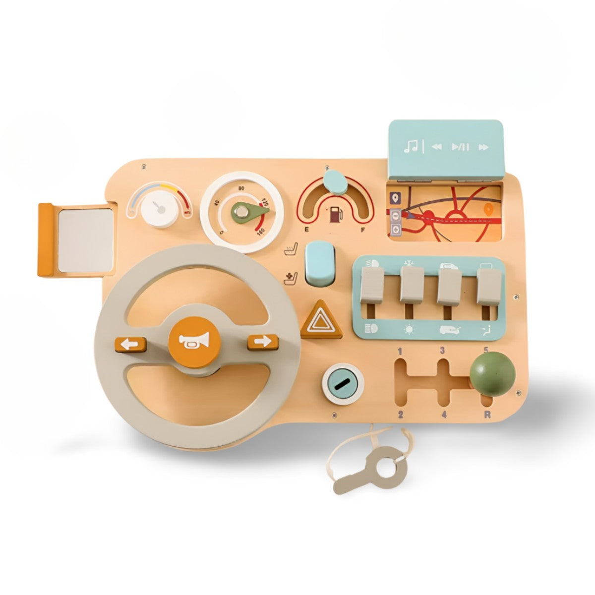 Montessori Busy Car Board - Cognitive Development Toy for Kids