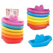 Montessori Colorful Stacking Boat Bath Toys – Floating Water Play Set for Kids
