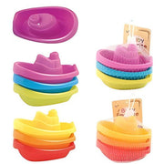 Montessori Colorful Stacking Boat Bath Toys – Floating Water Play Set for Kids
