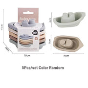 Montessori Colorful Stacking Boat Bath Toys – Floating Water Play Set for Kids