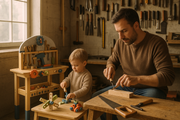 Montessori Kids Tool Bench Set  Large Wooden Work Bench Construction Toys 41 Pieces Kid Toys Tool Set  for Boys Girls Age 3+