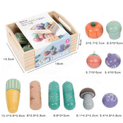 Montessori Magnetic Wooden Kitchen Play Set – Pretend Play Food Toys for Kids