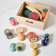 Montessori Magnetic Wooden Kitchen Play Set – Pretend Play Food Toys for Kids