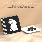 Montessori Baby Visual Stimulation Cards – High Contrast Flash Cards for Infant Cognitive Development