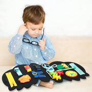 Montessori Busy Board – 3D Felt Cloth Learning  Quiet Book for Toddlers