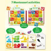 Montessori Busy Book for Toddlers - Sensory Activity Board & Fine Motor Skills Toy