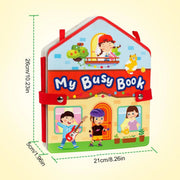 Montessori Busy Book for Toddlers - Sensory Activity Board & Fine Motor Skills Toy