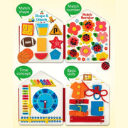 Montessori Busy Book for Toddlers - Sensory Activity Board & Fine Motor Skills Toy