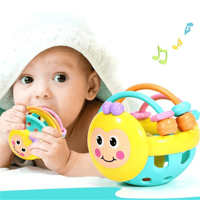 Montessori Catch Ball for 0-12 Months  Silicone Safety Teether Sensory Baby