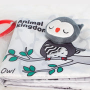 Montessori Infant Baby Cloth Book Black and White Tail Book, Voted Top Sensory Book for Babies