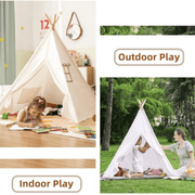 Montessori kids Teepee Tent – Portable Playhouse Wigwam for Children’s Indoor Fun