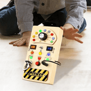 Montessori Light Switch Busy Board – Sensory LED Toy for Toddlers & Kids
