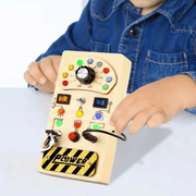 Montessori Light Switch Busy Board – Sensory LED Toy for Toddlers & Kids