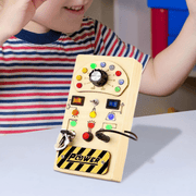 Montessori Light Switch Busy Board – Sensory LED Toy for Toddlers & Kids