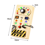 Montessori Light Switch Busy Board – Sensory LED Toy for Toddlers & Kids