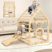 Montessori Pikler Triangle Set – Toddler Indoor Jungle Gym & Climbing Playhouse