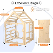 Montessori Pikler Triangle Set – Toddler Indoor Jungle Gym & Climbing Playhouse