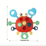 Montessori Sensory Crab Toy – Educational Pull String & Fine Motor Skills Toy for Babies