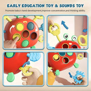 Montessori Sensory Crab Toy – Educational Pull String & Fine Motor Skills Toy for Babies