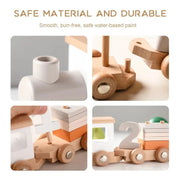 Montessori Toys Baby Educational Train Set with Numbers Stacking Shapes Modern Living Design