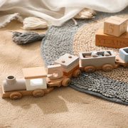 Montessori Toys Baby Educational Train Set with Numbers Stacking Shapes Modern Living Design