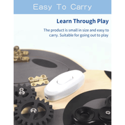 Montessori Wooden Busy Board Steering Wheel – Sensory Toy for Toddlers, Preschool & Travel Activities