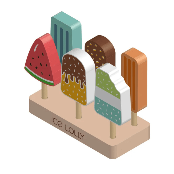 Montessori Wooden Ice Cream Playset – Pretend Food Toy for Toddlers’ Kitchen Fun