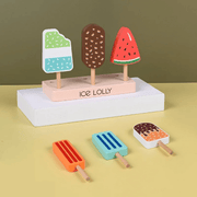 Montessori Wooden Ice Cream Playset – Pretend Food Toy for Toddlers’ Kitchen Fun